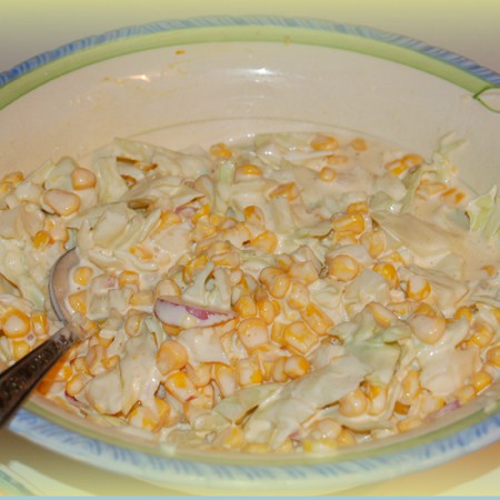 Kukoricás coleslaw