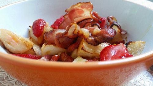 Baconos gyümölcs saláta - Viki