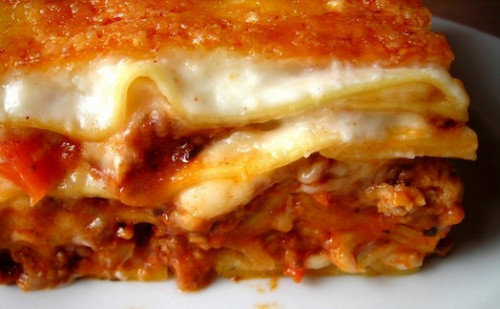 Gombás lasagne