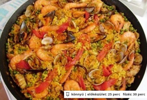 Paella tenger gyümölcsei