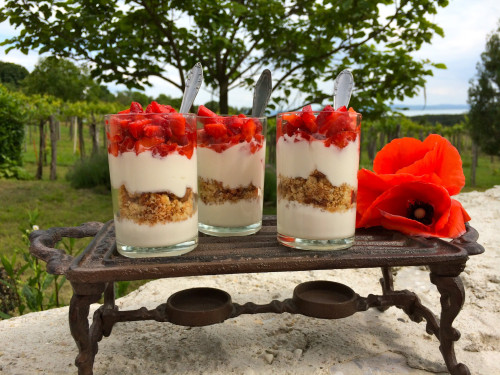 Cheesecake a pohárban