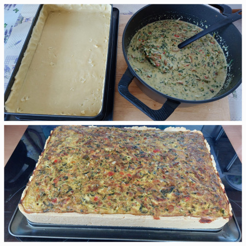 Quiche mit Spinat und Pfefferlinge